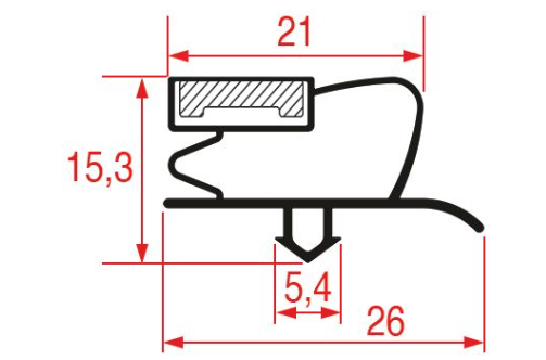 JOINT A ENCASTRER 1525x640 mm